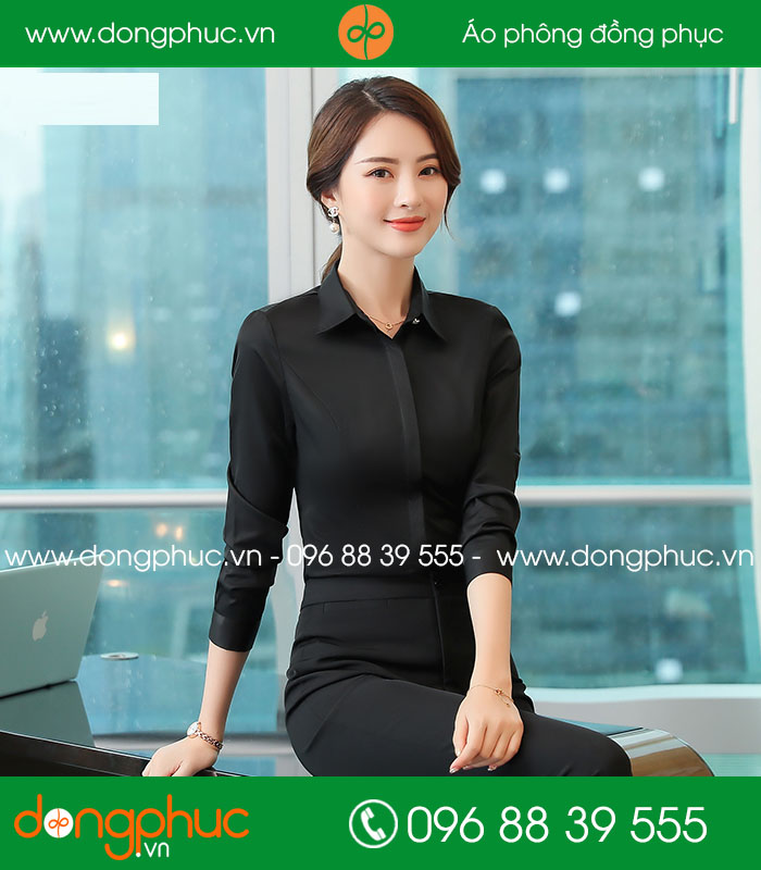 Đồng phục áo sơ mi màu đen